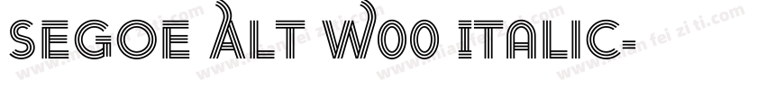 Segoe Alt W00 Italic字体转换